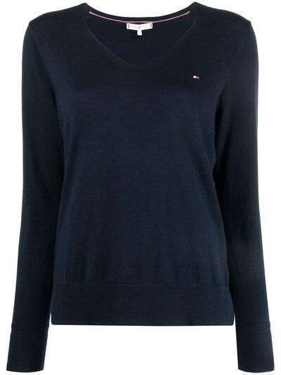 Tommy Hilfiger embroidered-logo detail jumper