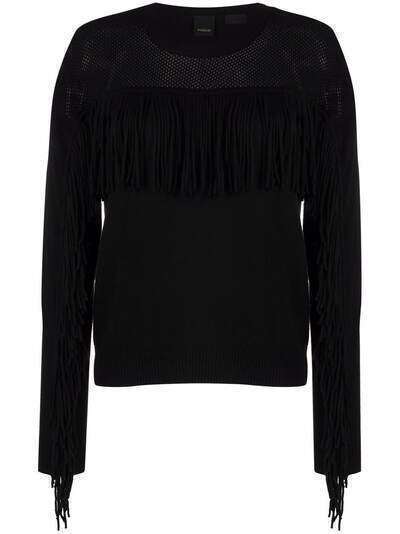 Pinko fringed knitted jumper