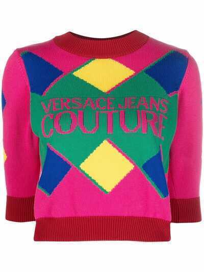 Versace Jeans Couture джемпер вязки интарсия с узором аргайл