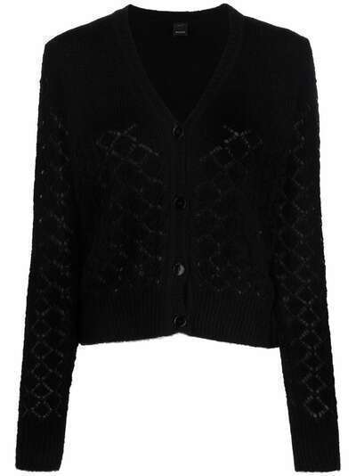 Pinko embroidered-logo patterned-knit jumper