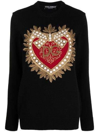 Dolce & Gabbana джемпер с вышитым логотипом