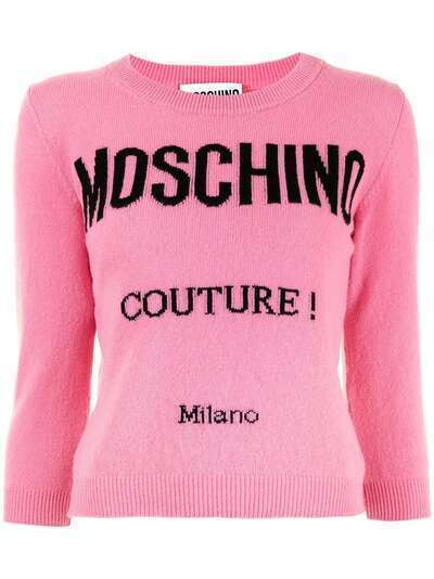 Moschino джемпер вязки интарсия с логотипом