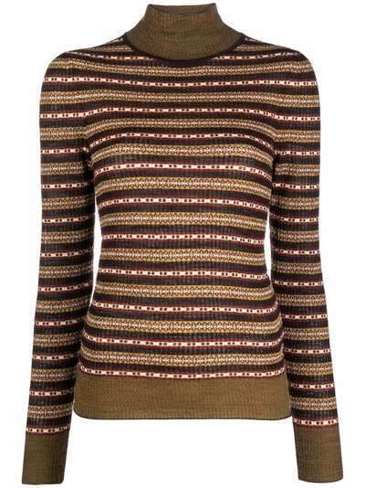 Ulla Johnson striped high-neck knitted jumper