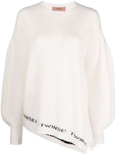 TWINSET ribbed-knit cape-style jumper