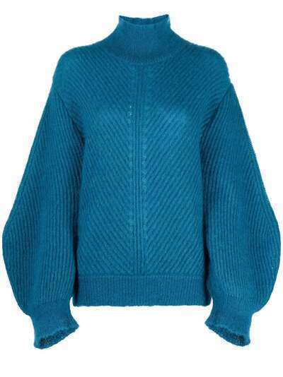 Alberta Ferretti bishop-sleeved knitted jumper