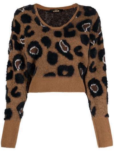 TWINSET leopard print brushed-effect jumper