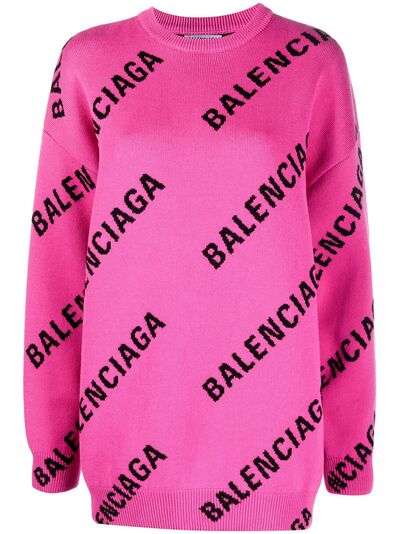 Balenciaga джемпер с вышитым логотипом