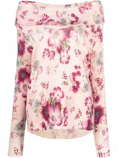 Blugirl off-shoulder floral jumper