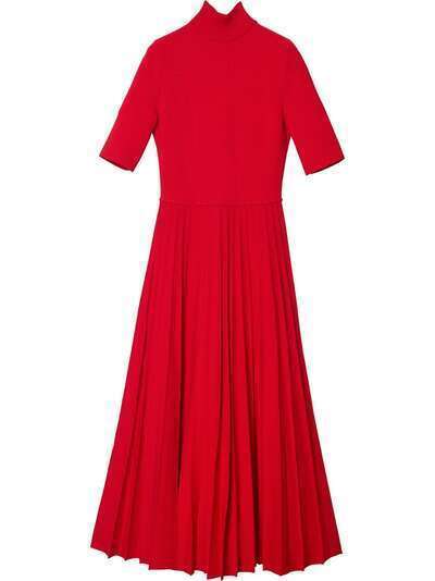 Carolina Herrera плиссированное платье с высоким воротником