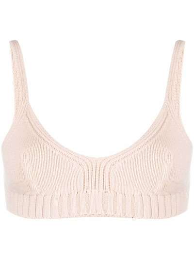 Fendi cashmere knitted bralette