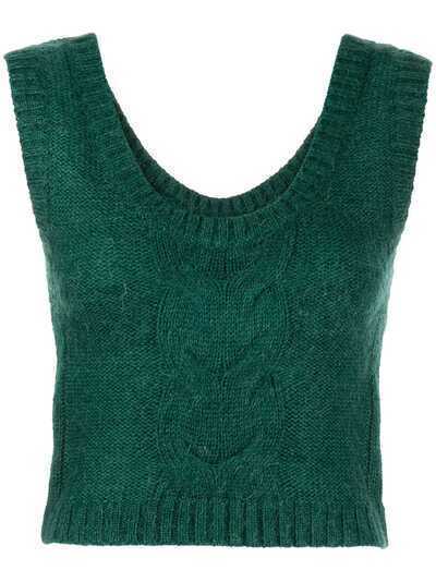 STAUD U-neck knitted vest