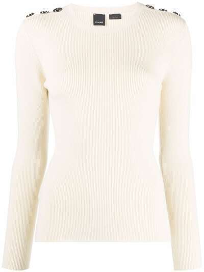 Pinko decorative button-detail knitted top