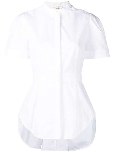 Alexander McQueen рубашка без воротника с короткими рукавами