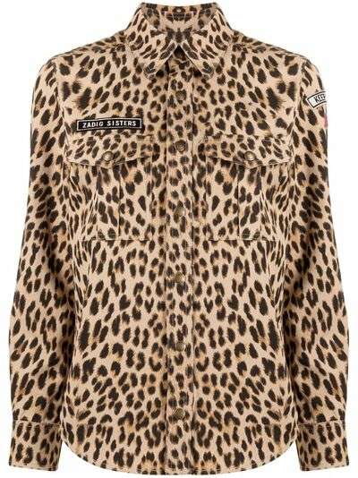 Zadig&Voltaire рубашка Leo с леопардовым принтом