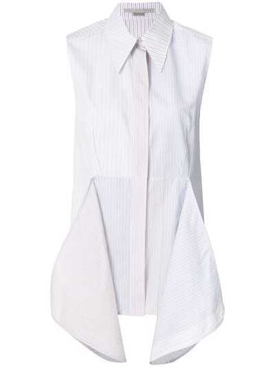 Stella McCartney рубашка в полоску с драпировкой