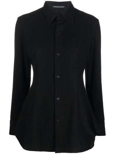 Yohji Yamamoto long-sleeve wool-blend shirt