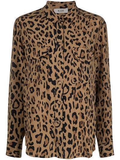Blazé Milano leopard print long sleeve shirt