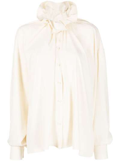 MM6 Maison Margiela рубашка с длинными рукавами и оборками на воротнике