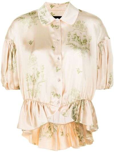 Simone Rocha блузка с цветочным принтом