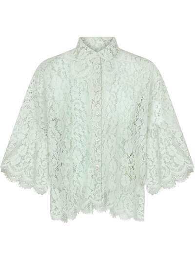 Dolce & Gabbana рубашка из цветочного кружева