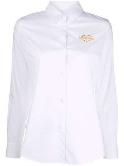 Love Moschino рубашка с вышитым логотипом
