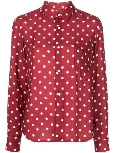 Comme Des Garçons Comme Des Garçons polka dot gathered-effect shirt