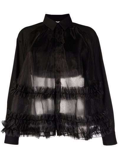 Comme Des Garçons Noir Kei Ninomiya ruffled tulle shirt