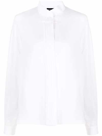 Giorgio Armani шелковая рубашка с воротником-стойкой