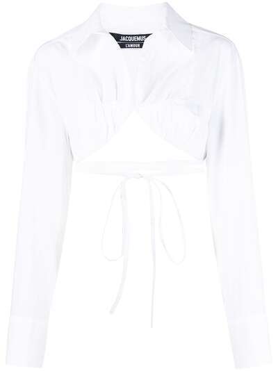 Jacquemus strap-detail cropped shirt