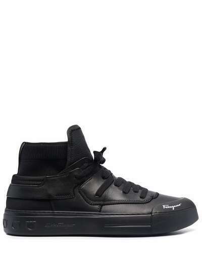Salvatore Ferragamo high-top leather sneakers