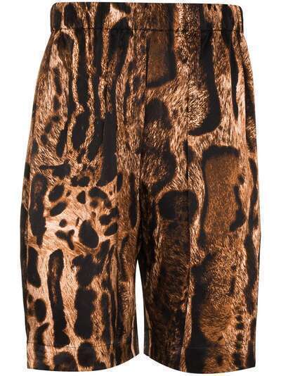 Edward Crutchley Ocelot high-waisted Bermuda shorts