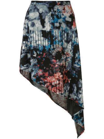 Strateas Carlucci юбка асимметричного кроя с цветочным принтом
