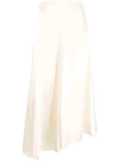Fendi атласная юбка асимметричного кроя