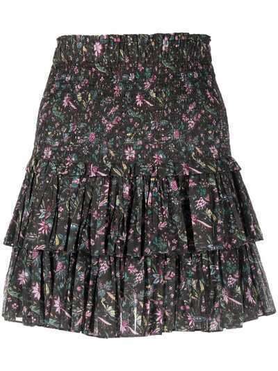 Isabel Marant Étoile юбка мини с оборками и цветочным принтом