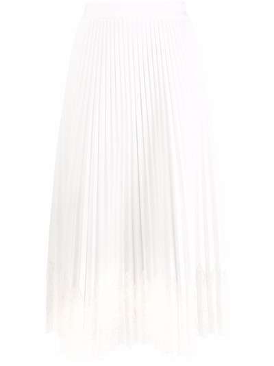 Ermanno Scervino pleated lace-detail skirt