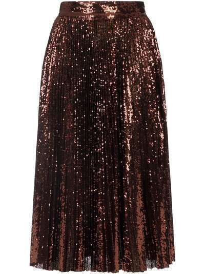 Dolce & Gabbana плиссированная юбка миди с пайетками
