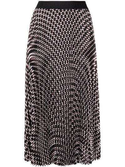 Karl Lagerfeld плиссированная юбка с монограммой