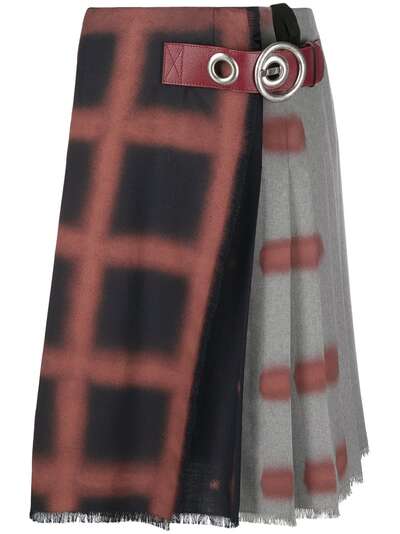 Marni плиссированная юбка с поясом