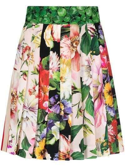 Dolce & Gabbana плиссированная юбка с цветочным принтом