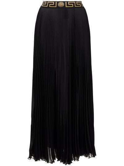 Versace юбка макси с узором Greca