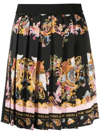 Versace Jeans Couture плиссированная юбка с принтом Rococo