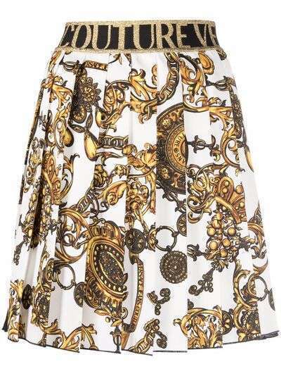 Versace Jeans Couture плиссированная юбка с принтом Barocco