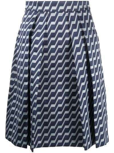 Emporio Armani плиссированная юбка с геометричным принтом