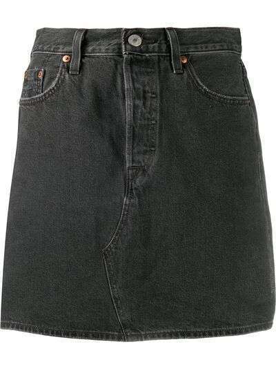Levi's деконструированная джинсовая юбка миди