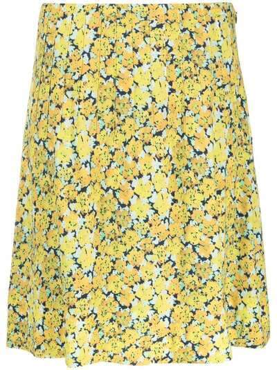 A.P.C. юбка мини с цветочным принтом