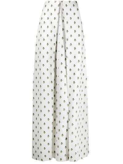 Valentino длинная юбка с цветочным принтом