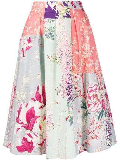 Etro пышная юбка с цветочным принтом