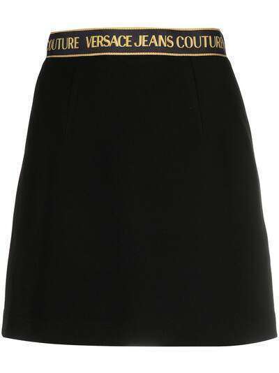 Versace Jeans Couture юбка мини с логотипом на поясе