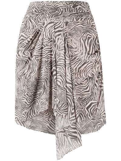 IRO юбка мини Siowa с зебровым принтом