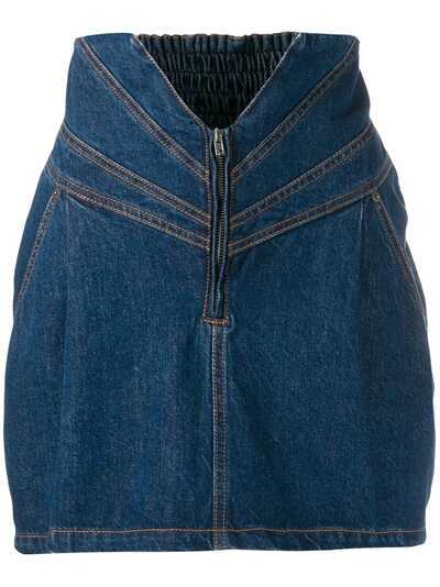 The Attico джинсовая юбка с завышенной талией